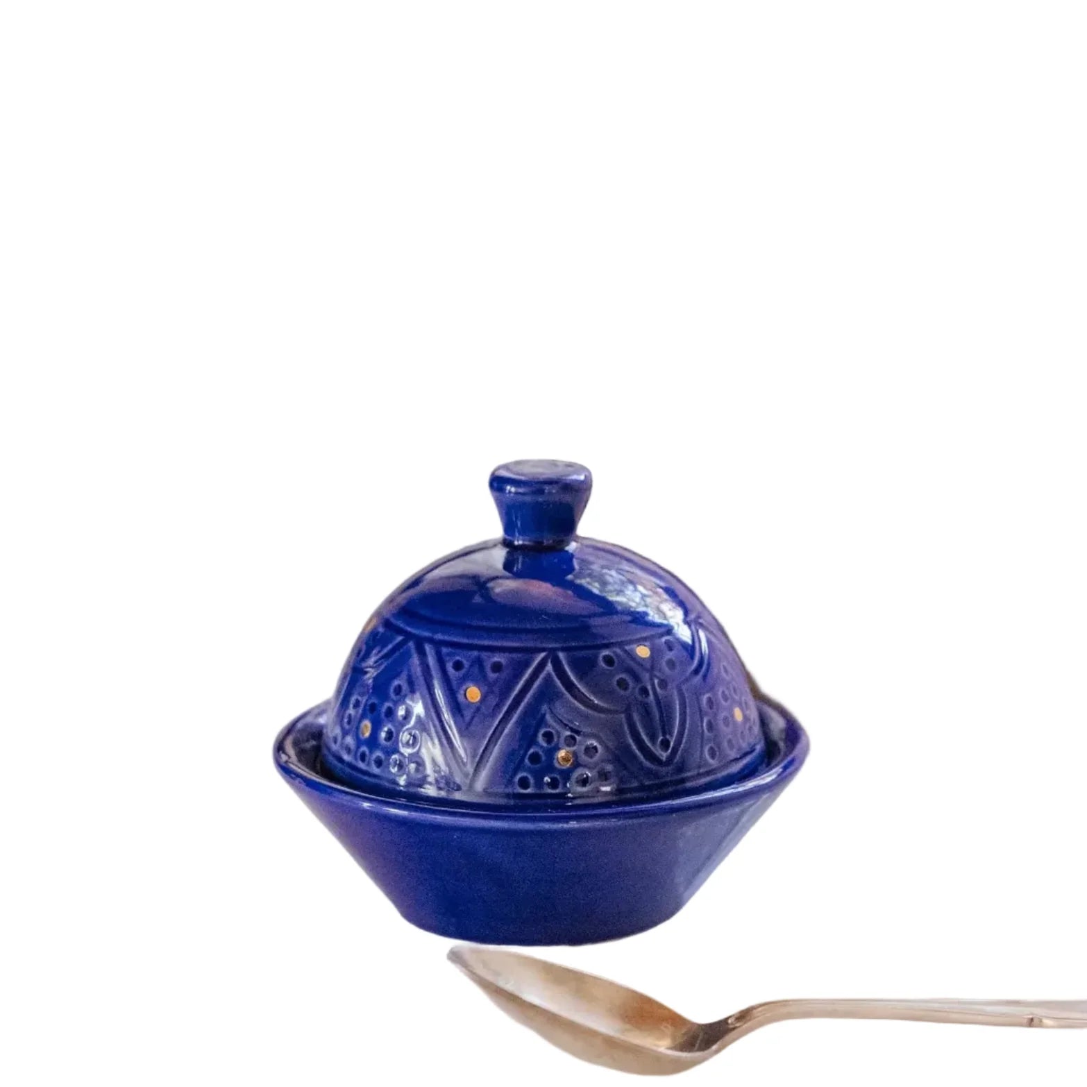 Sugar Bowl - Majorelle Blue Gold Print