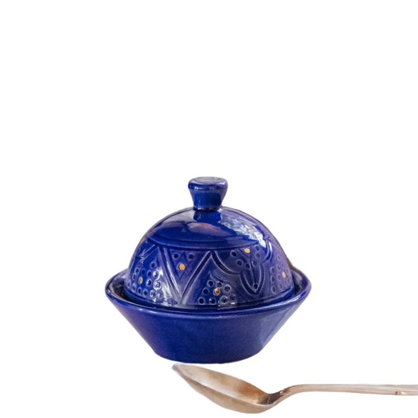 Sugar Bowl - Majorelle Blue Gold Print