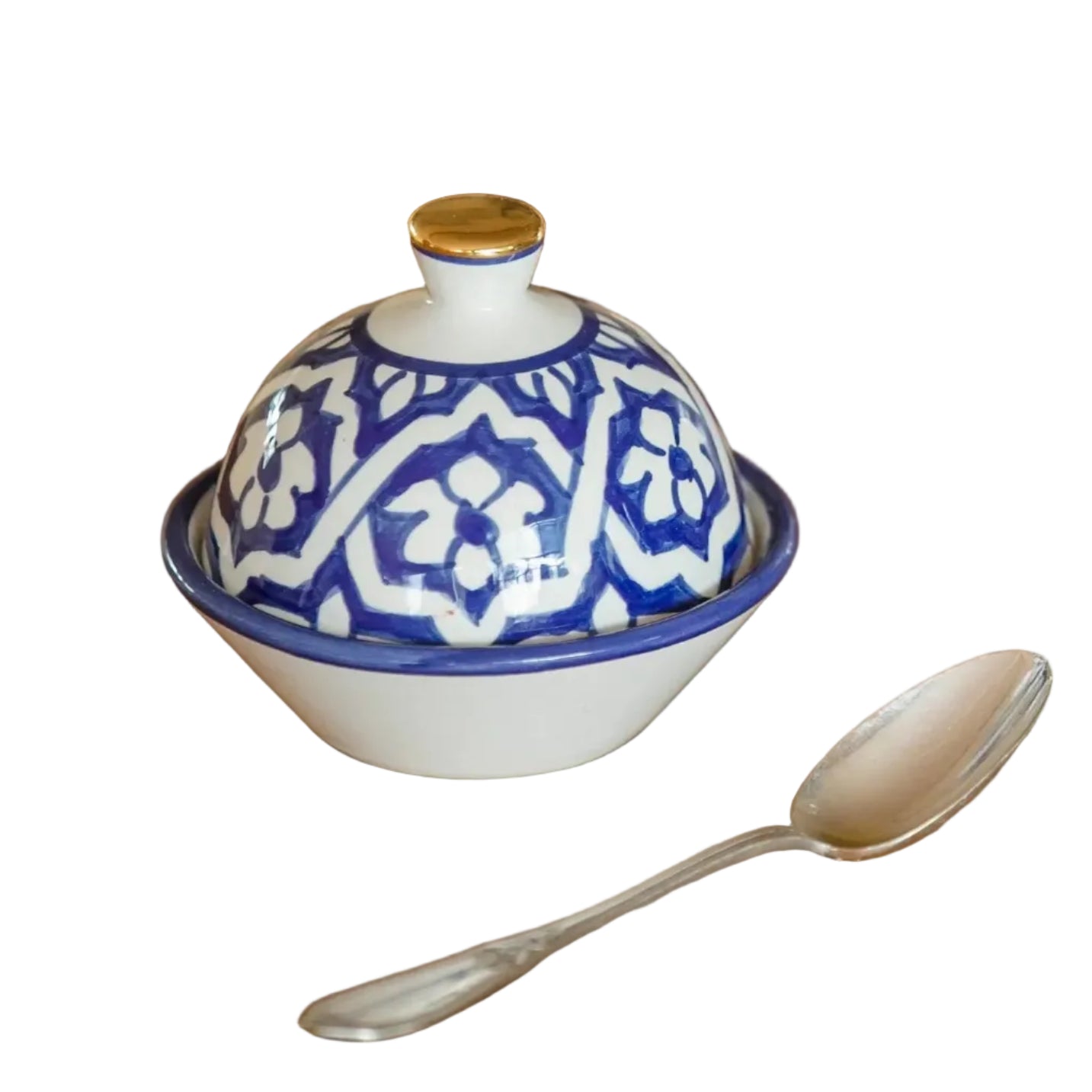 Sugar Bowl - Fassia Blue Majorelle Gold