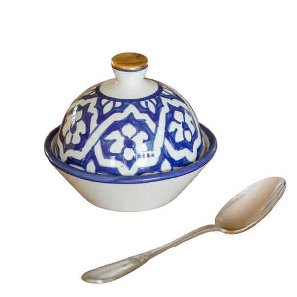 Sugar Bowl - Fassia Blue Majorelle Gold