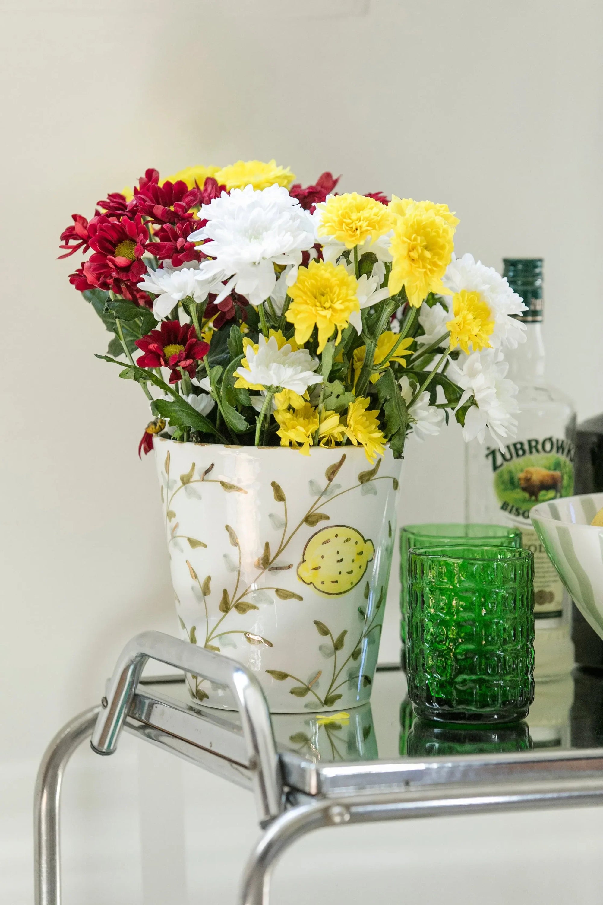 Planters or Vases - Fruit Citron Gold