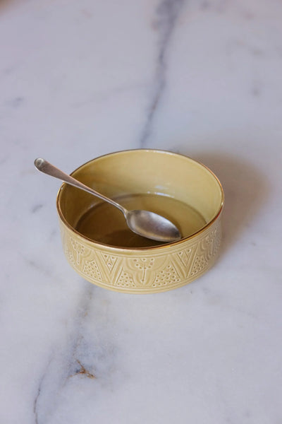 Straight Serving Plate - Khaki Gold Imprint