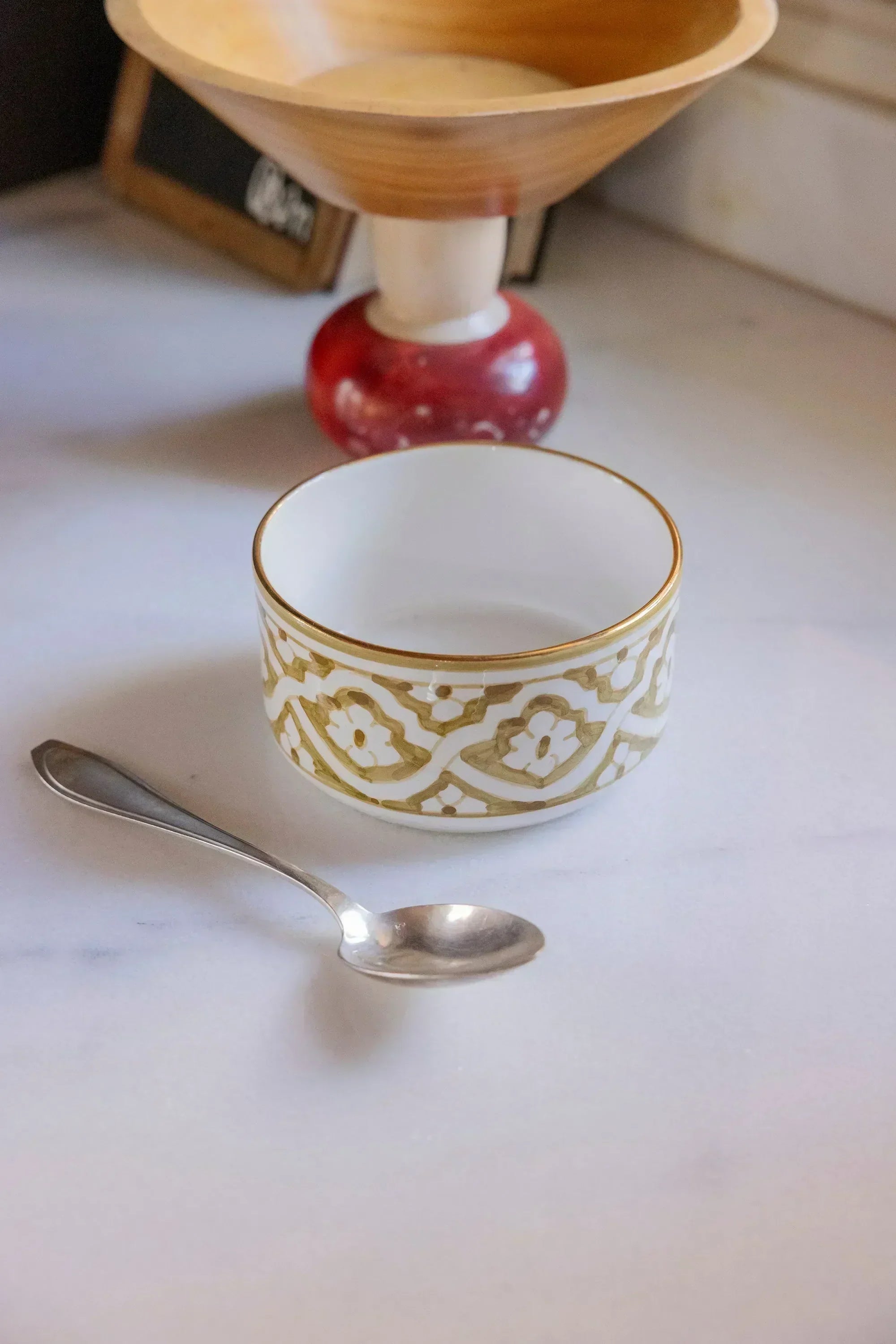 Straight Serving Plate - Fassia Khaki Gold