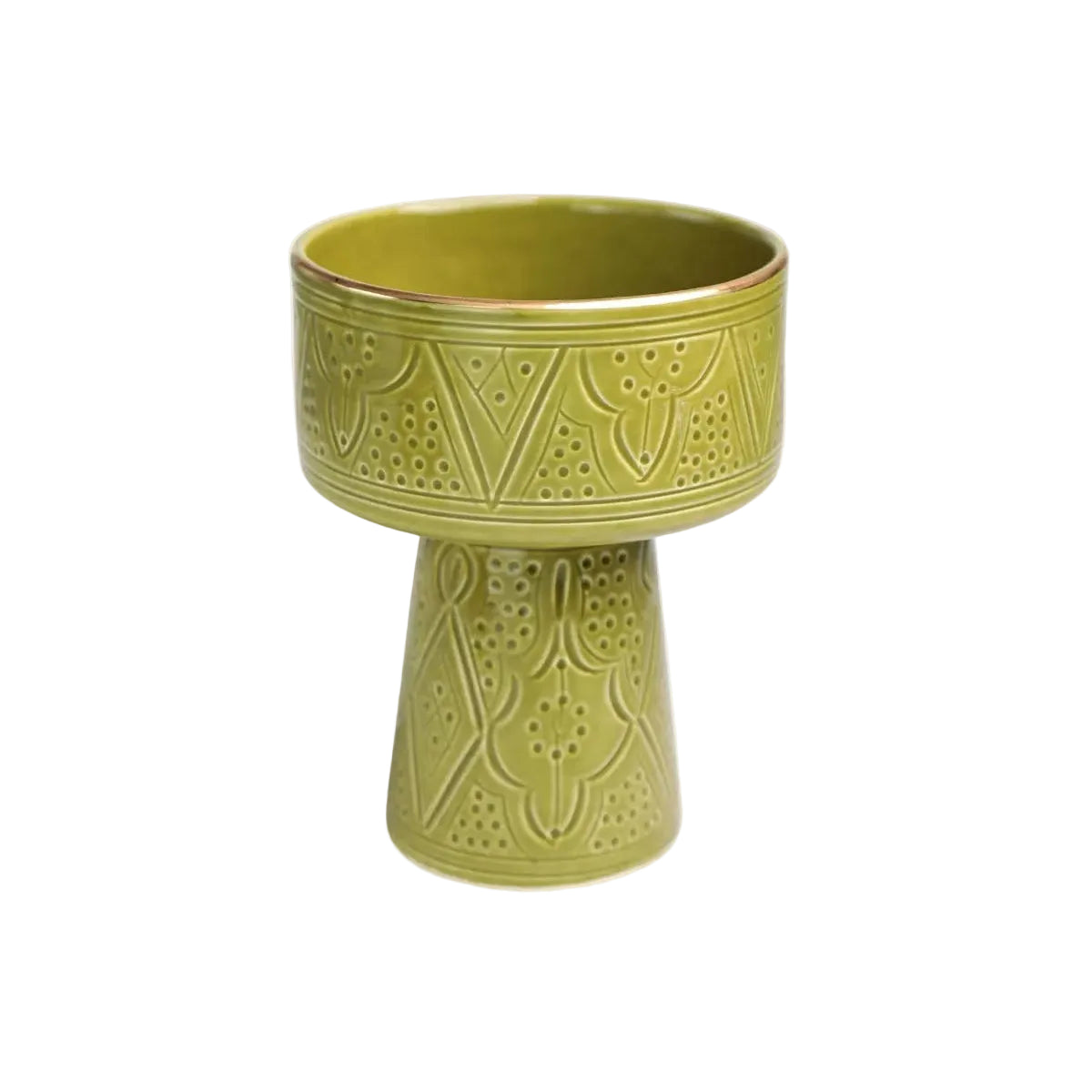 Appetizer Bowl - Khaki Gold Imprint