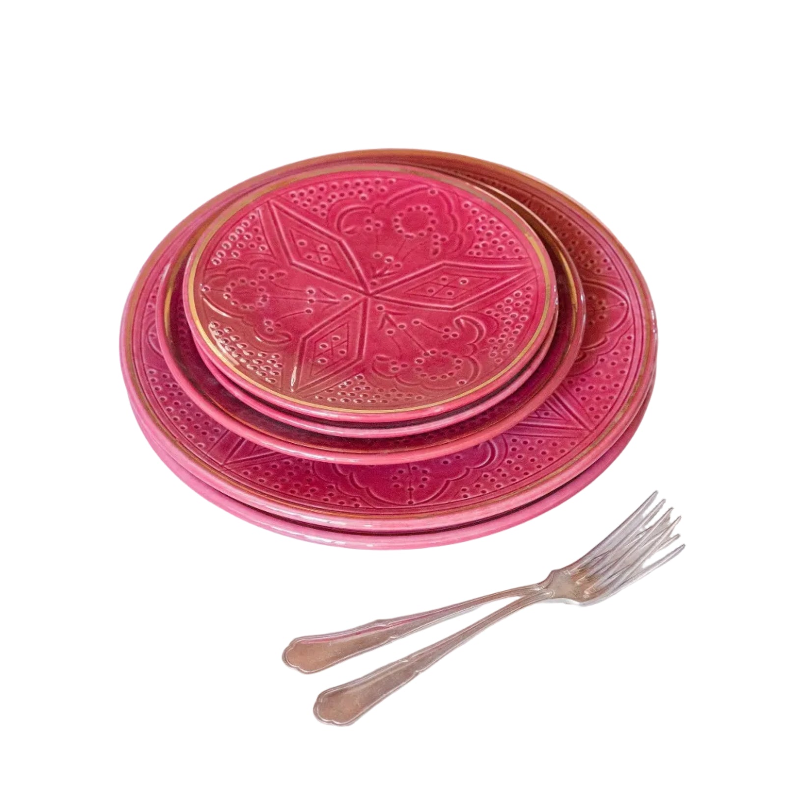 Dinner Plate - Aubergine Gold Imprint