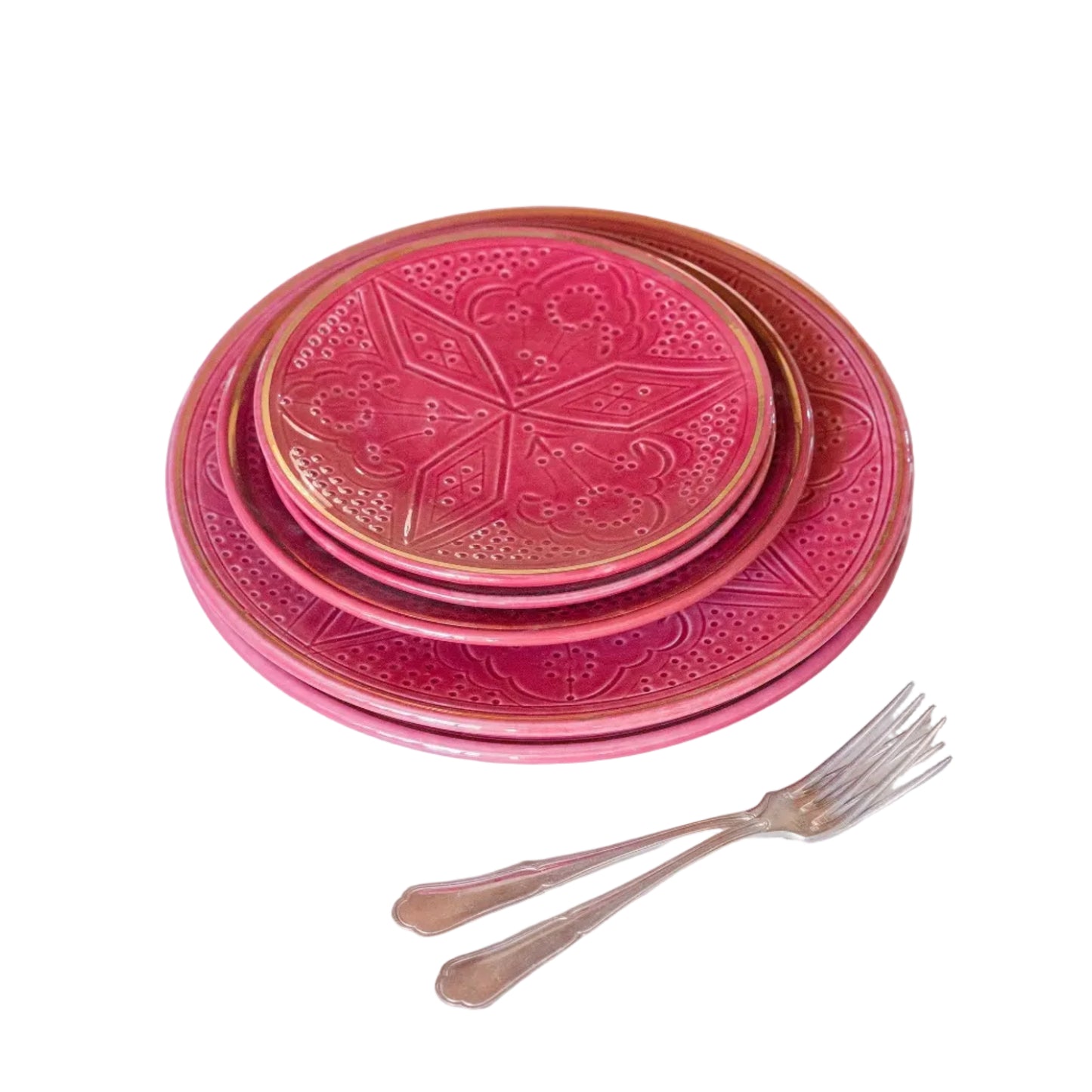 Dinner Plate - Aubergine Gold Imprint