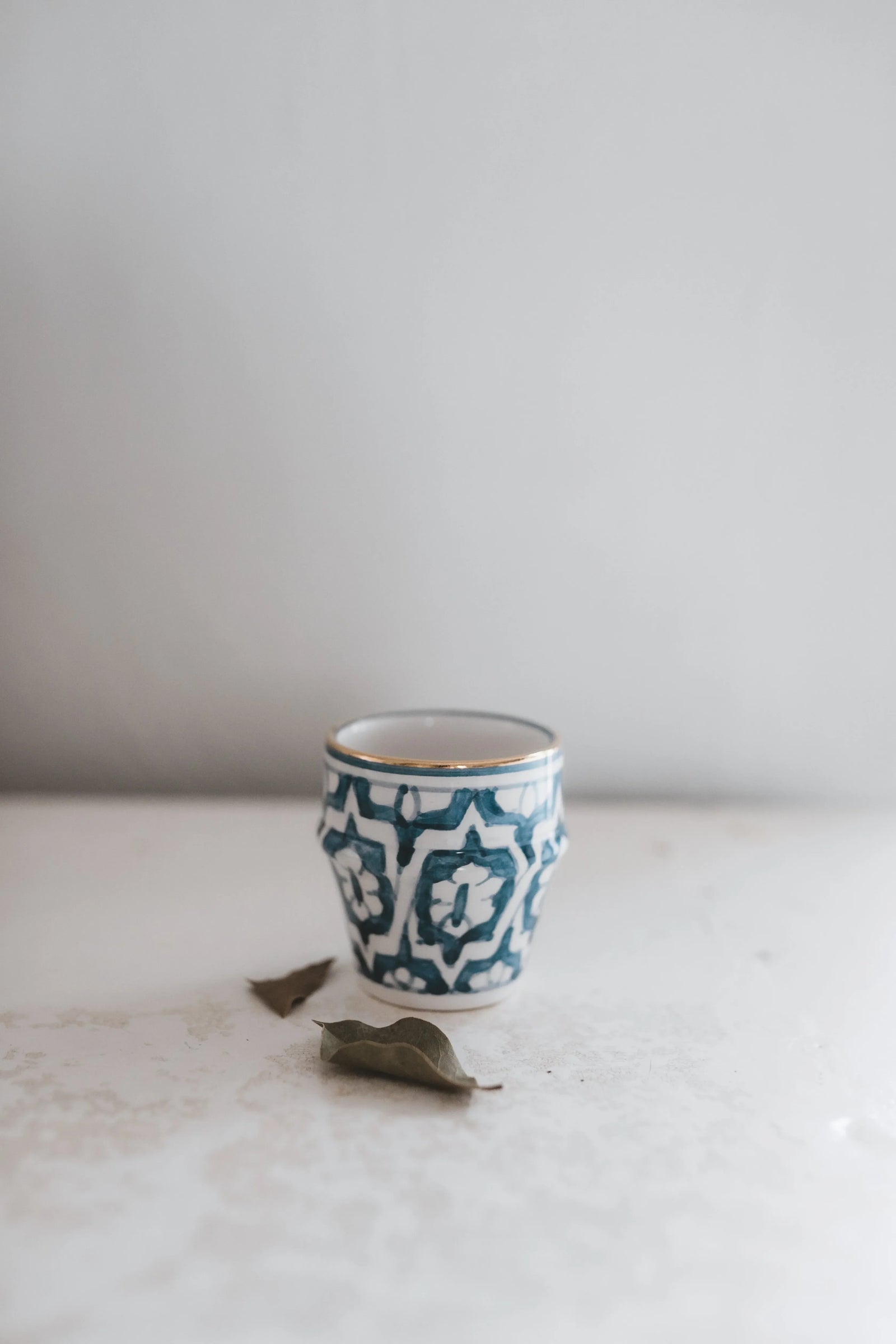 Small Coffee Cup - Fassia Blue Stone Gold