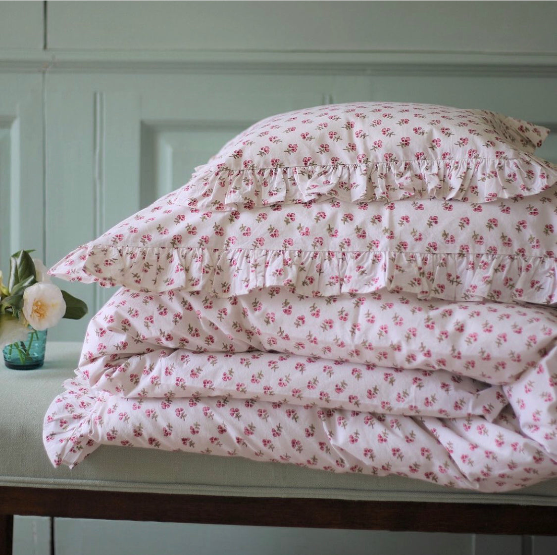 Pink Ditsy Duvet Cover