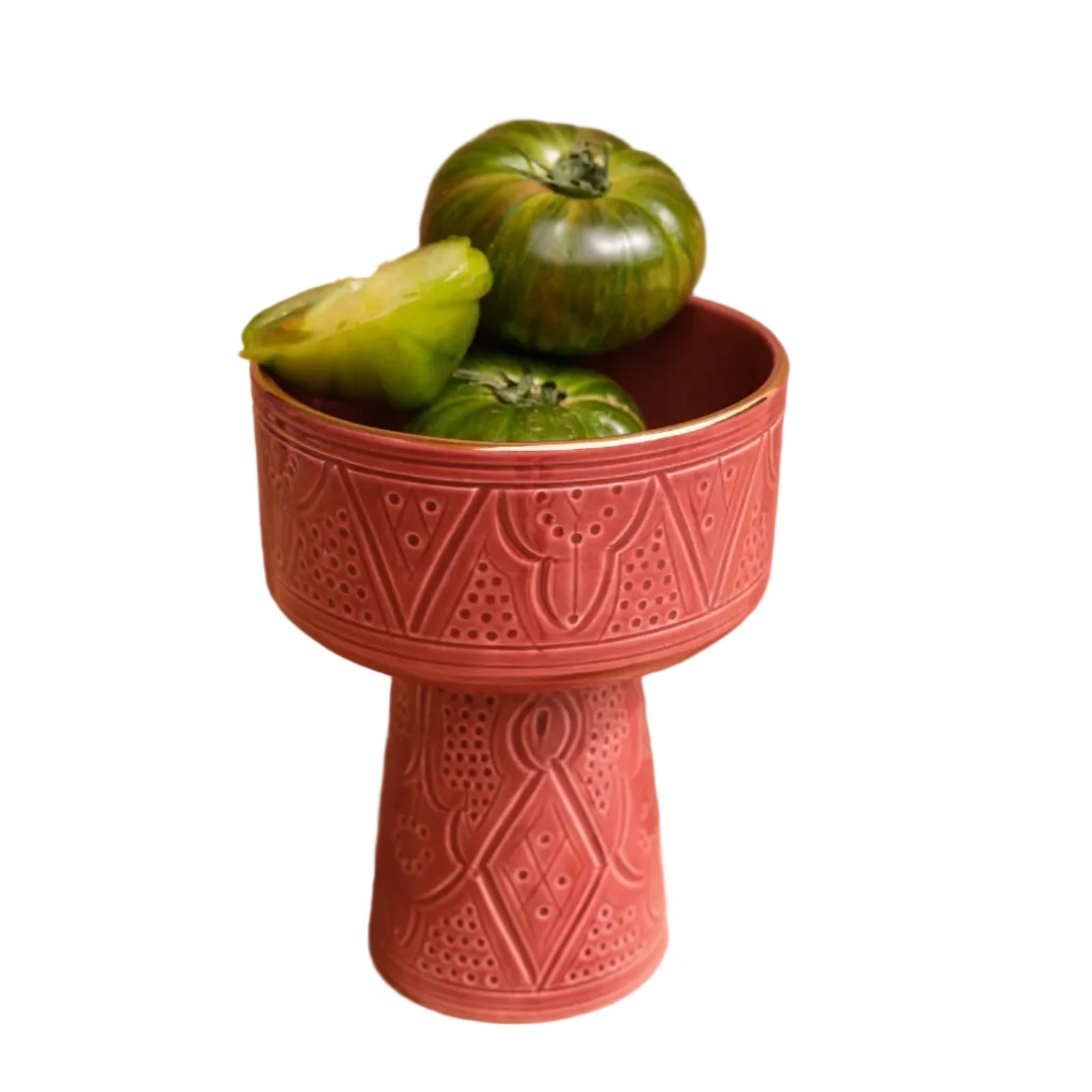 Medium Appetizer Bowl - Aubergine Gold Imprint
