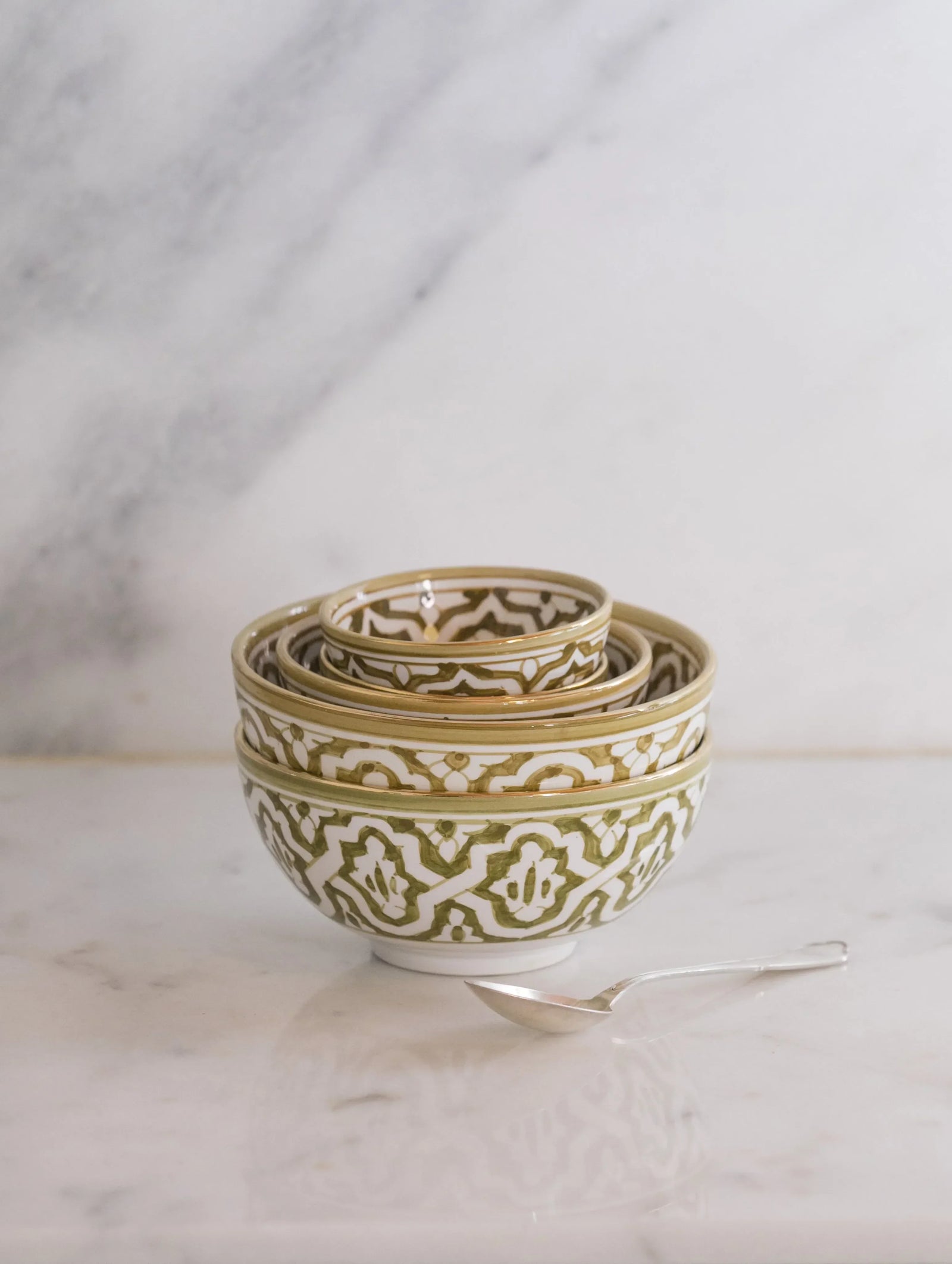 Round Salad Bowl - Fassia Khaki Gold