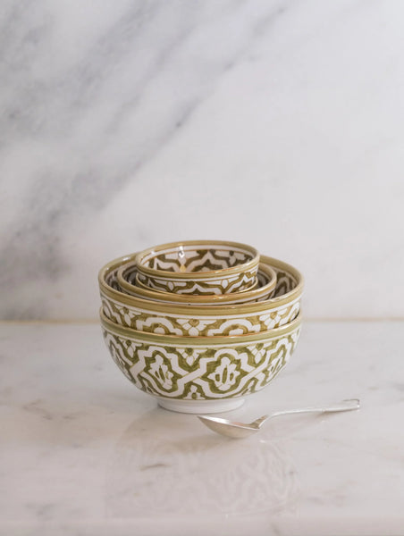 Round Salad Bowl - Fassia Khaki Gold