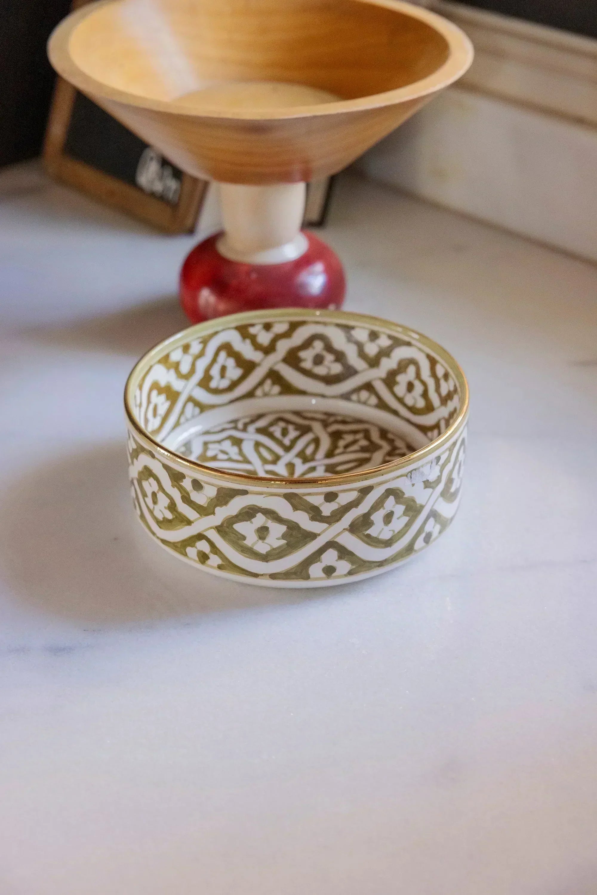 Straight Serving Plate - Fassia Khaki Gold