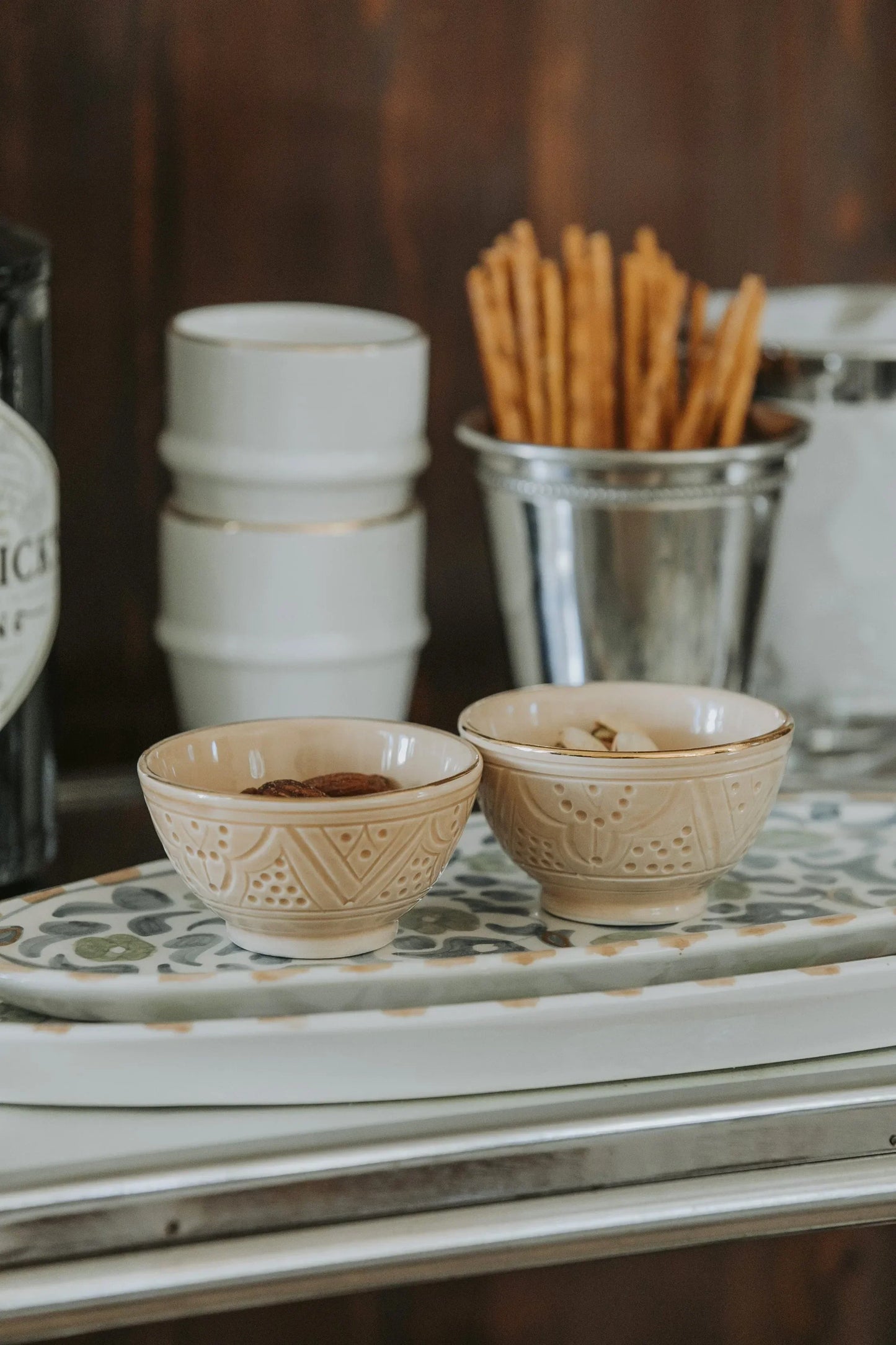 2 Mini Snack Bowls - Sahara Gold Imprint
