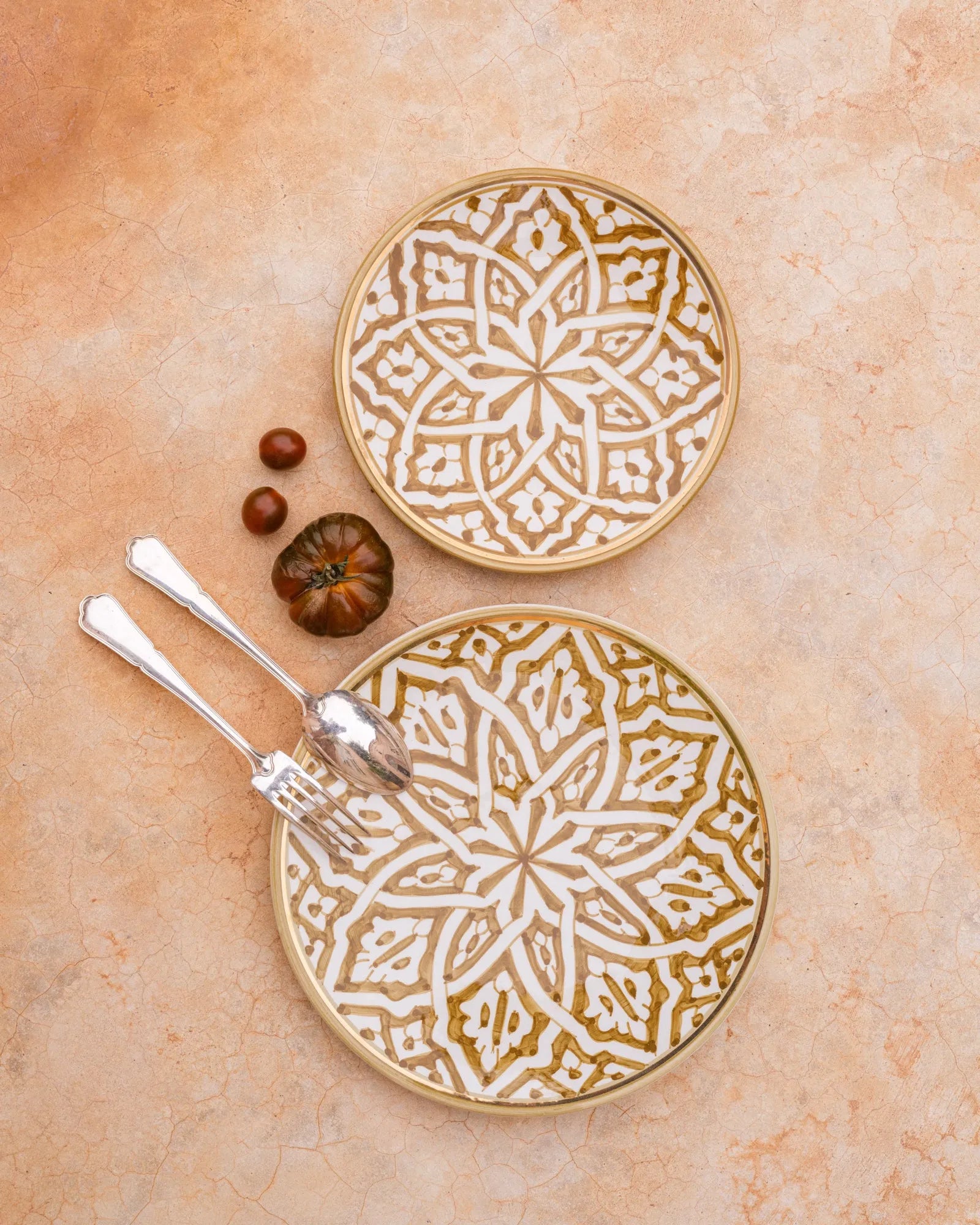 Dinner Plate - Fassia Khaki Gold