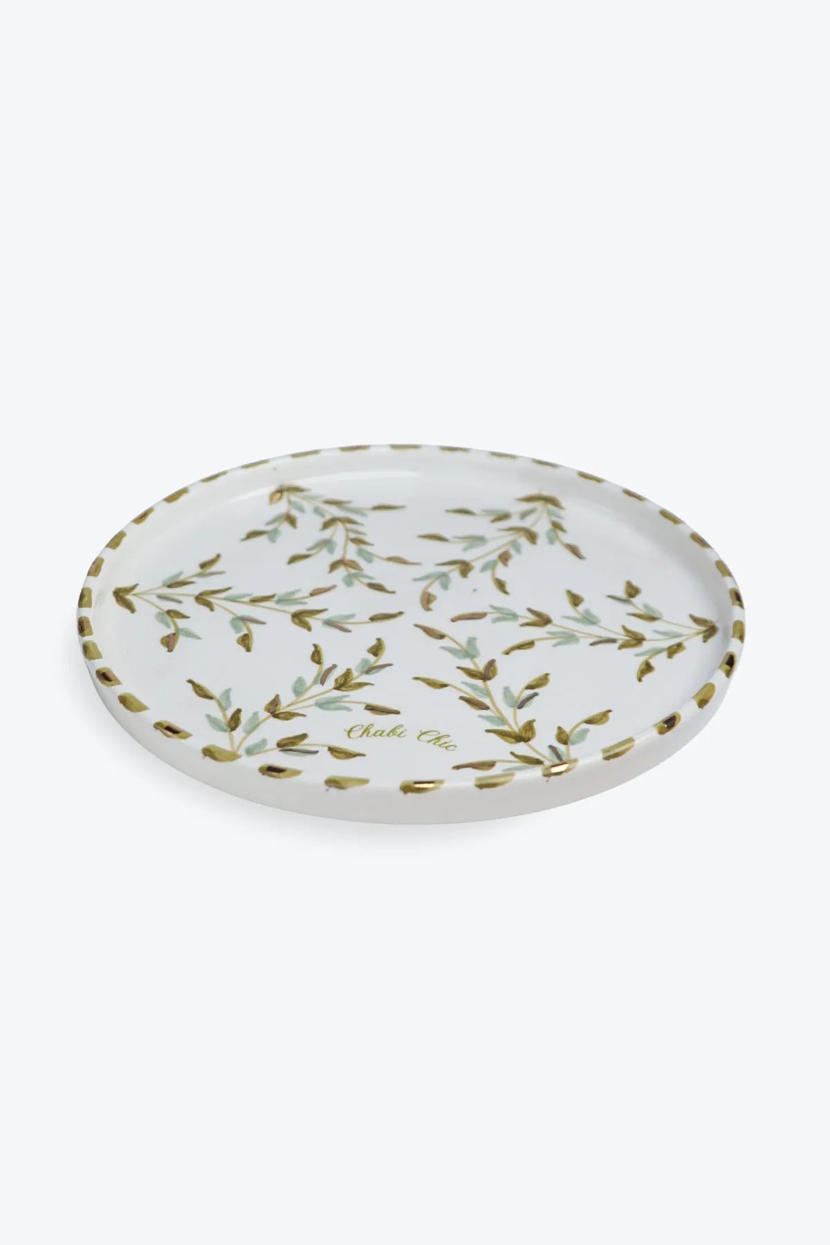 Round Tray - Gold Leaves