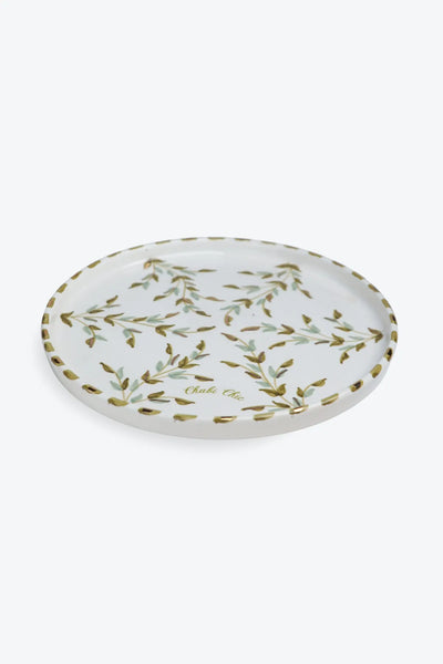 Round Tray - Gold Leaves