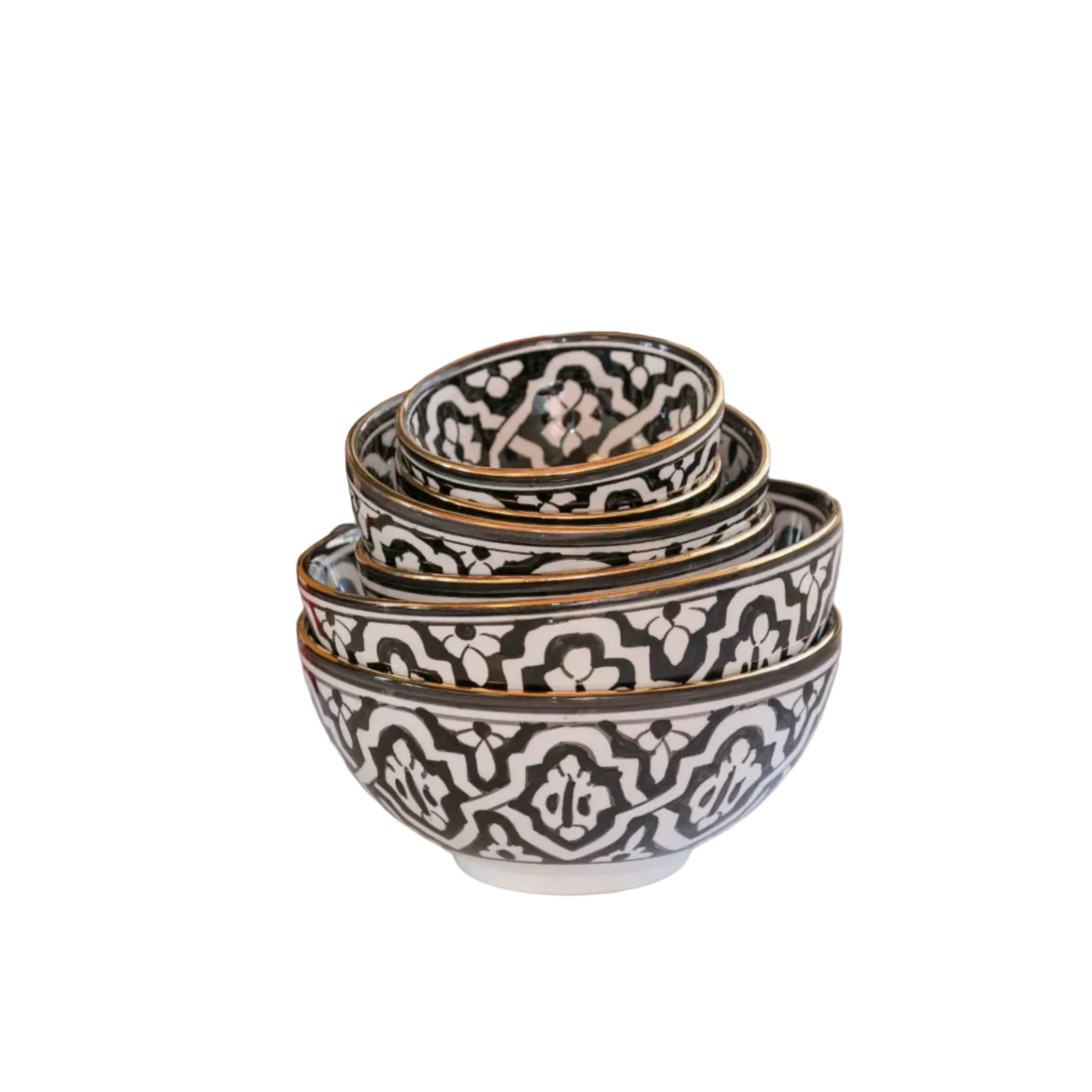 Round Bowl and Salad Bowl - Fassia Black Gold