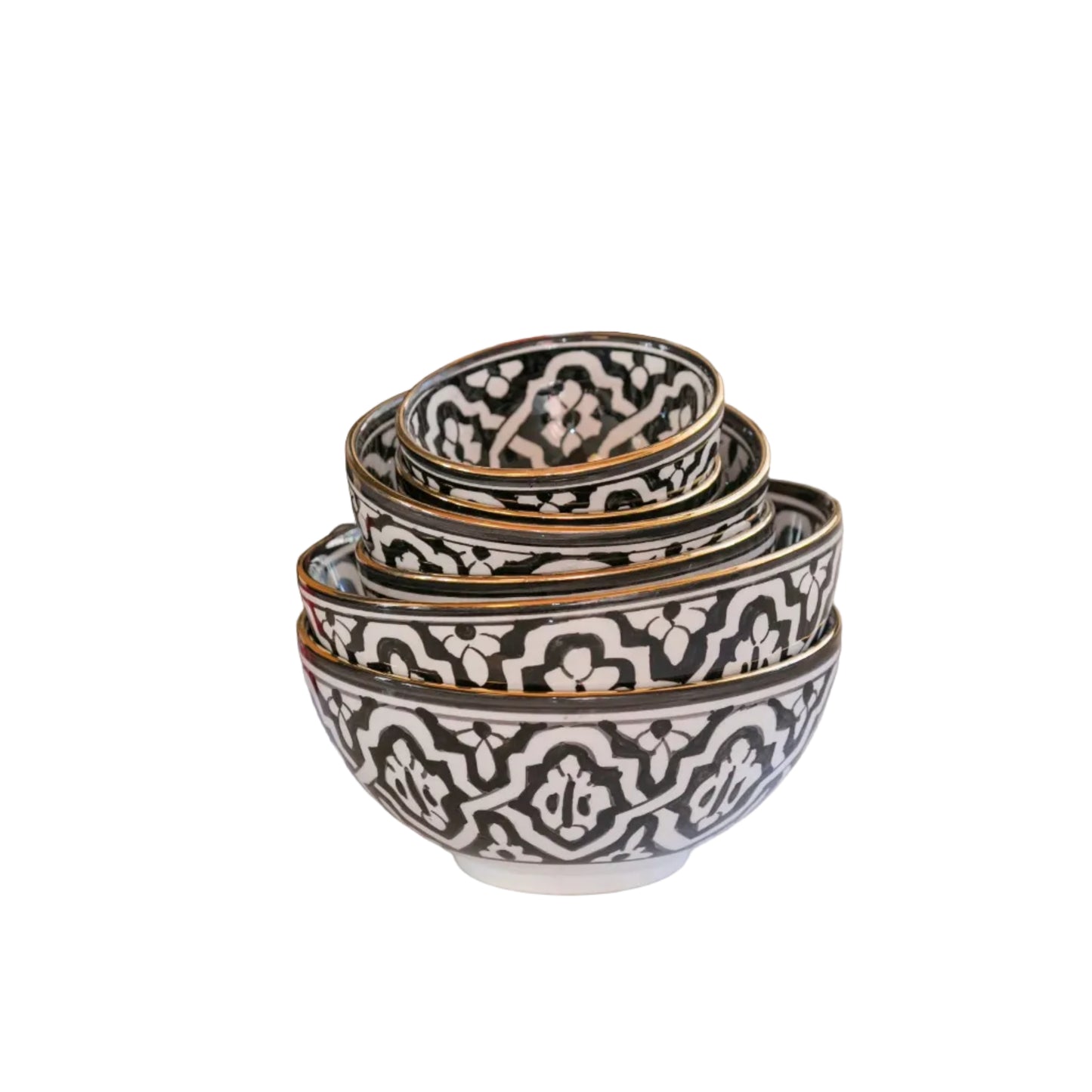 Round Bowl and Salad Bowl - Fassia Black Gold