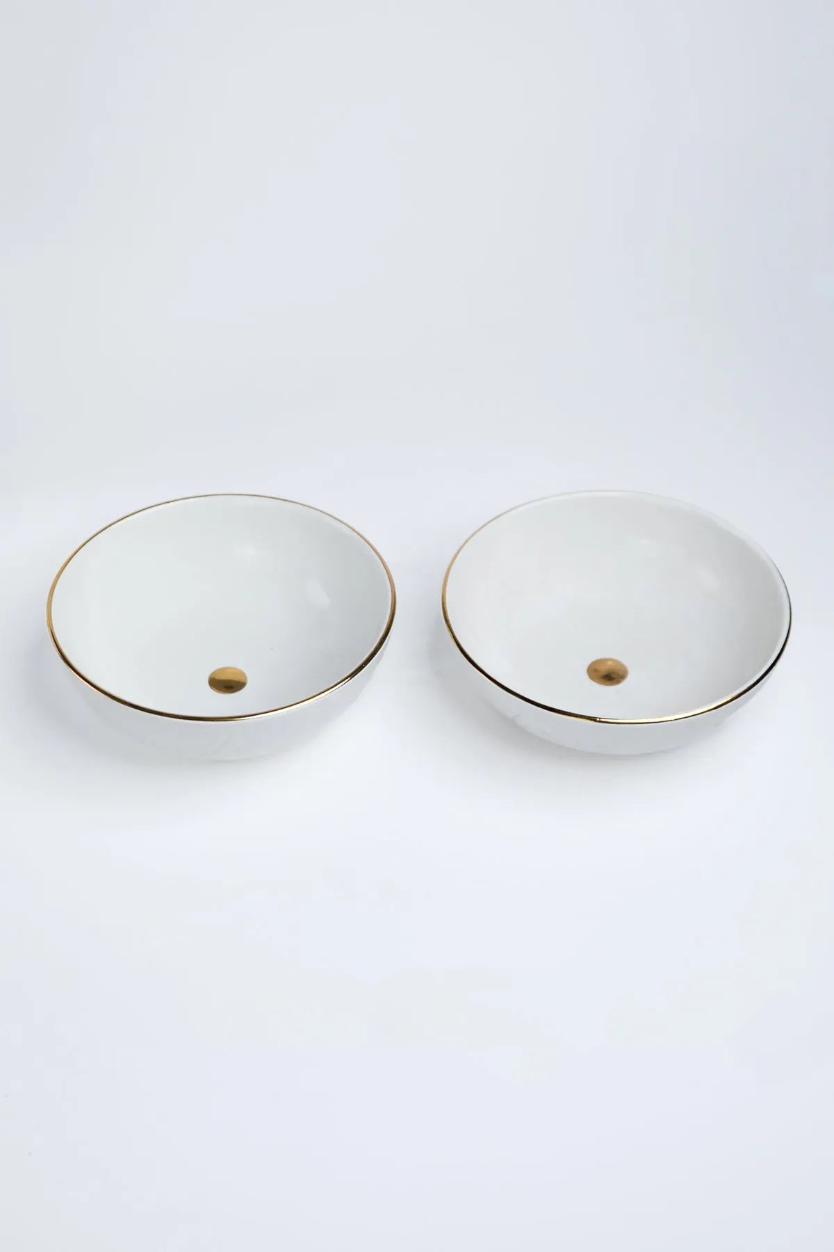 Shallow Bowl - White Gold Imprint