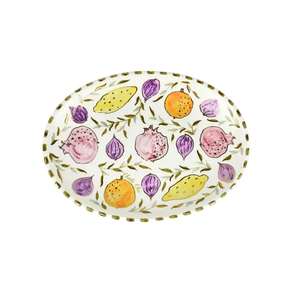Large Oval Plate - Tutti Frutti Gold