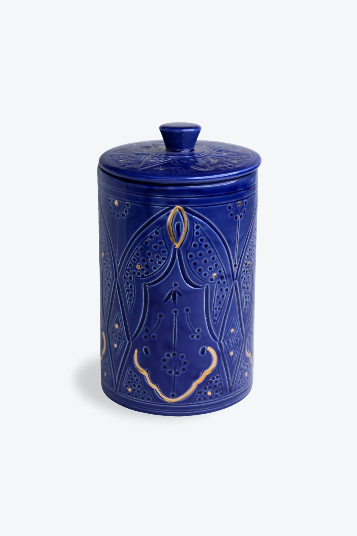 Boxes - Majorelle Blue Gold Print