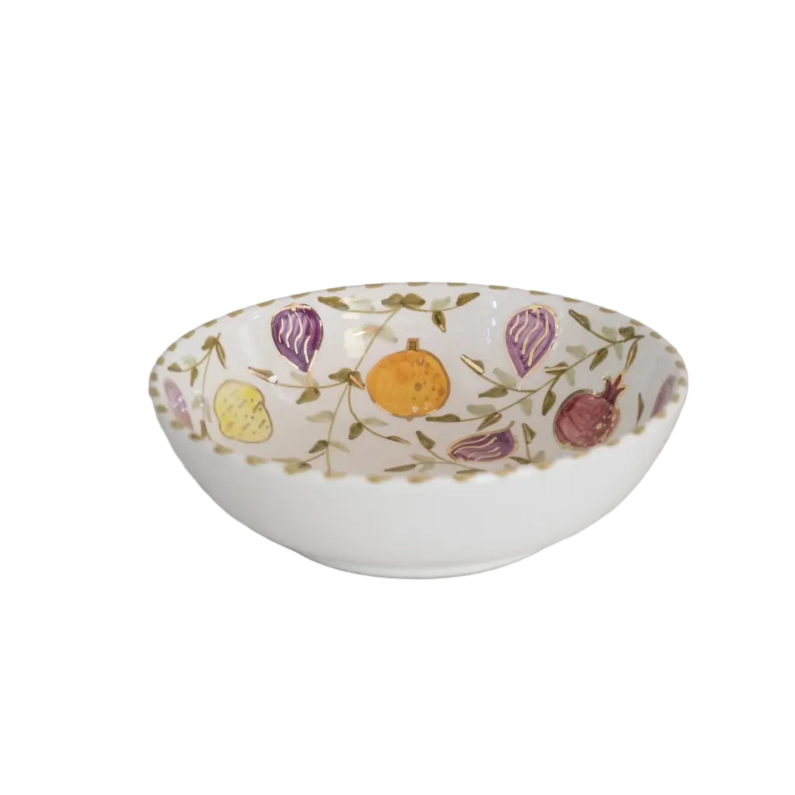 Shallow Salad Bowl - Tutti Frutti Gold