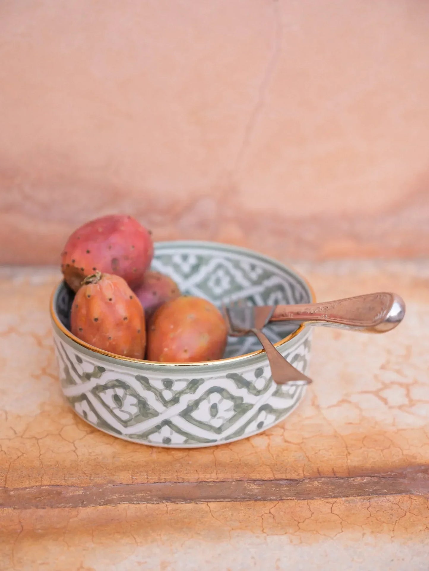 Straight Serving Plate - Fassia Mint Gold