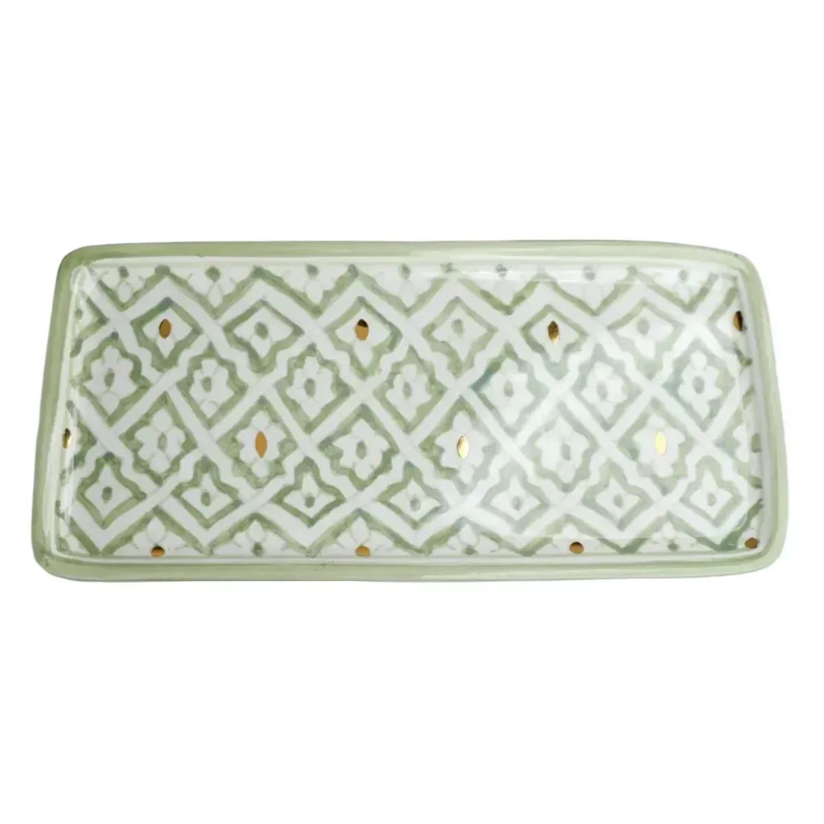 Long Rectangular Tray - Fassia Mint Gold