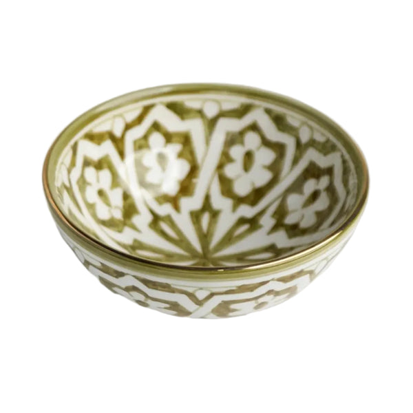 Small Shallow Bowl - Fassia Khaki Gold