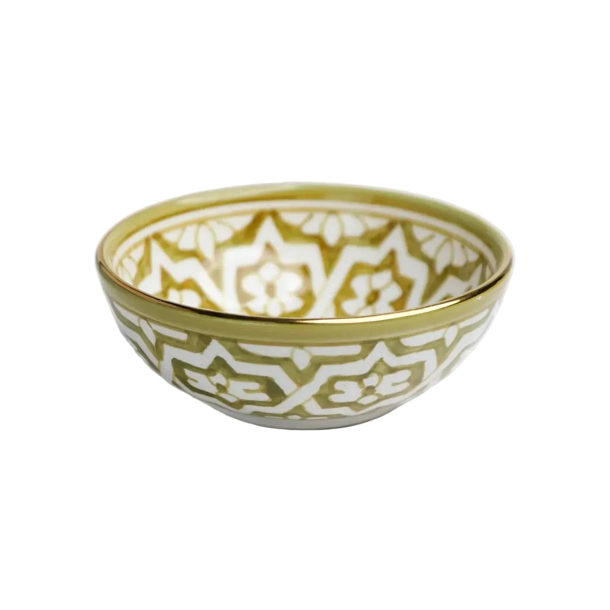 Large Shallow Bowl - Fassia Khaki Gold