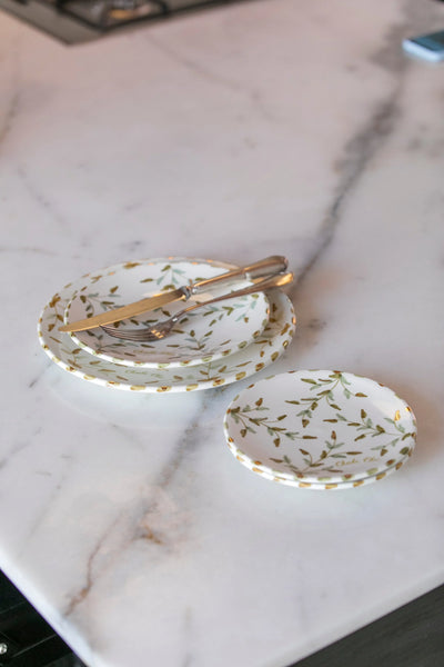 Dinner Plate - Gold Leaves