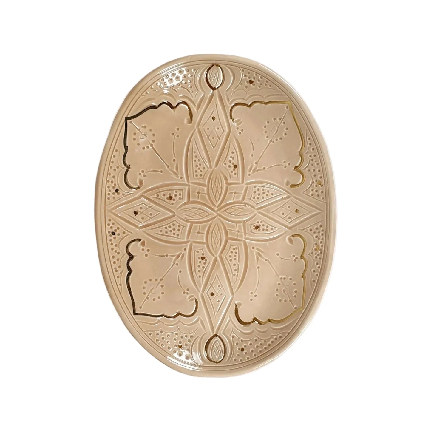 Large Oval Plate - Sahara Gold Imprint
