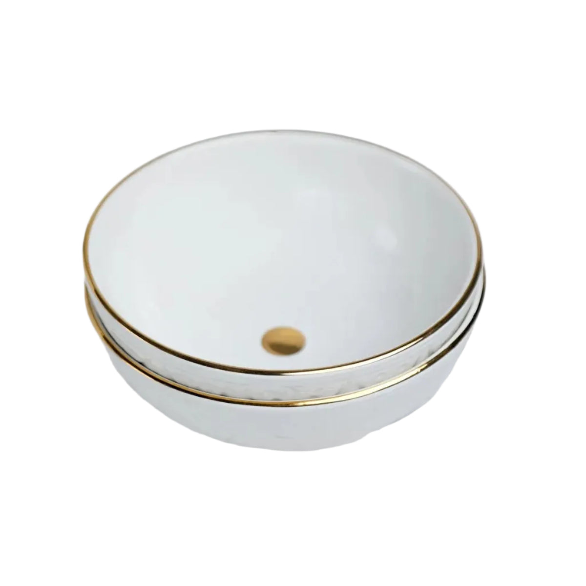 Shallow Bowl - White Gold Imprint