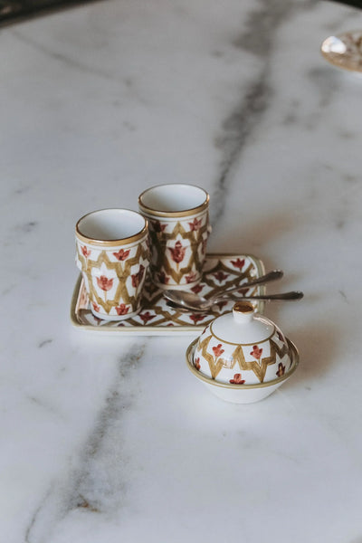 Medium Cup - Khaki Aubergine Gold