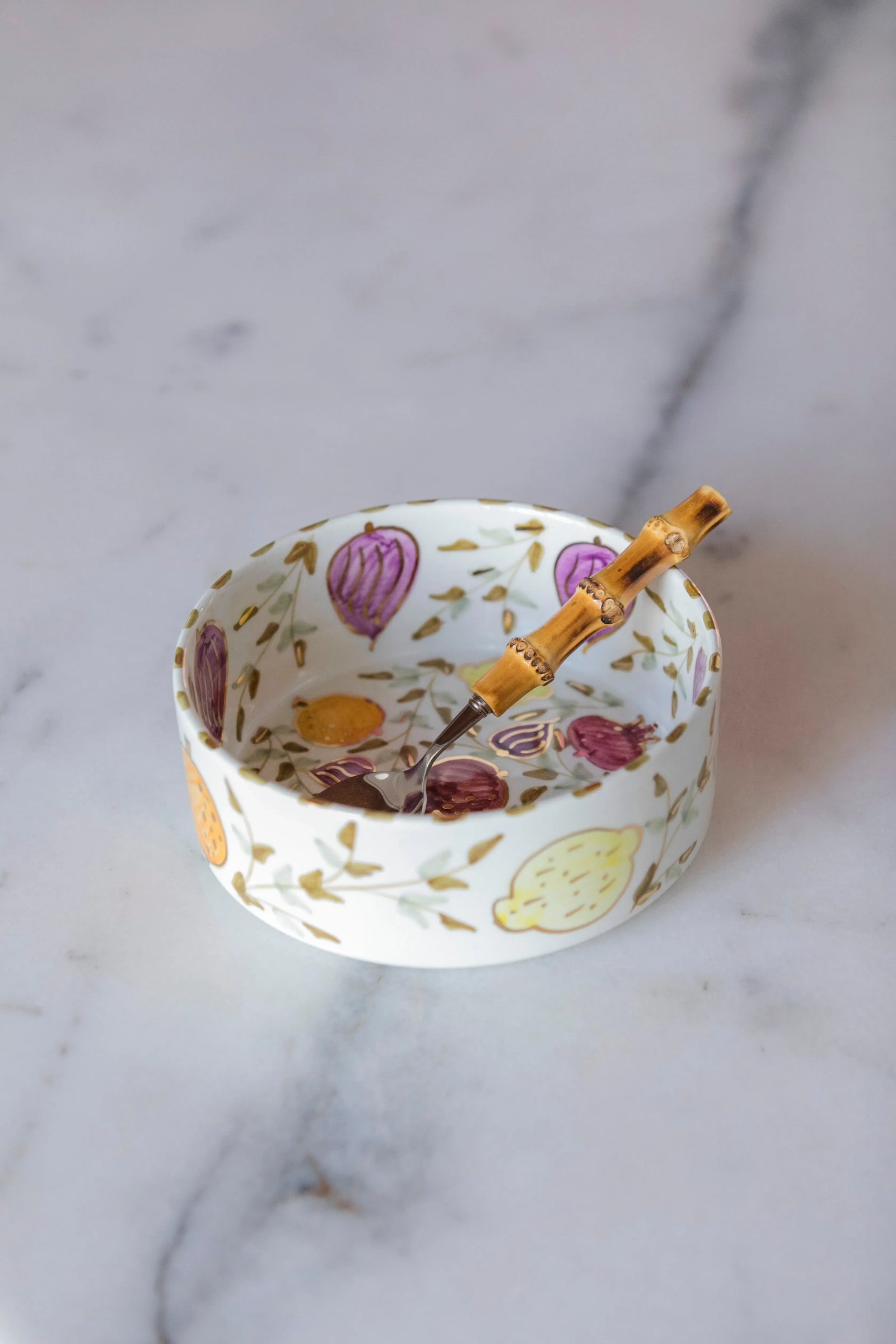 Straight Salad Bowl - Tutti Frutti Gold