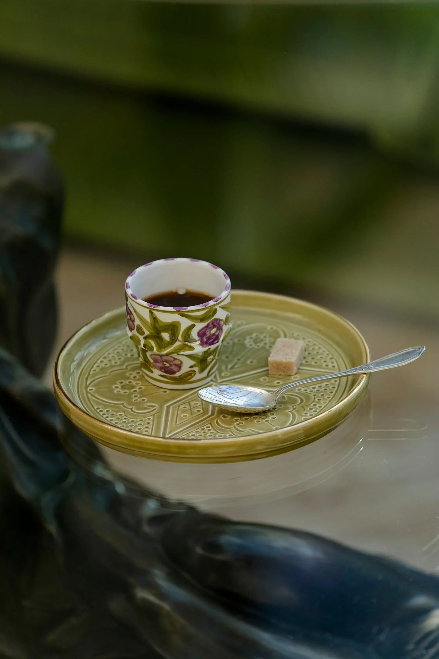 Small Coffee Cup - Moroccan Iris Flower