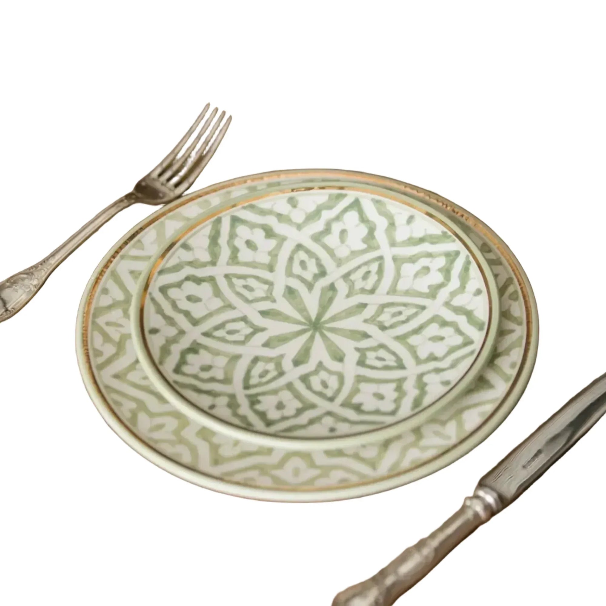 Dinner Plate - Fassia Mint Gold