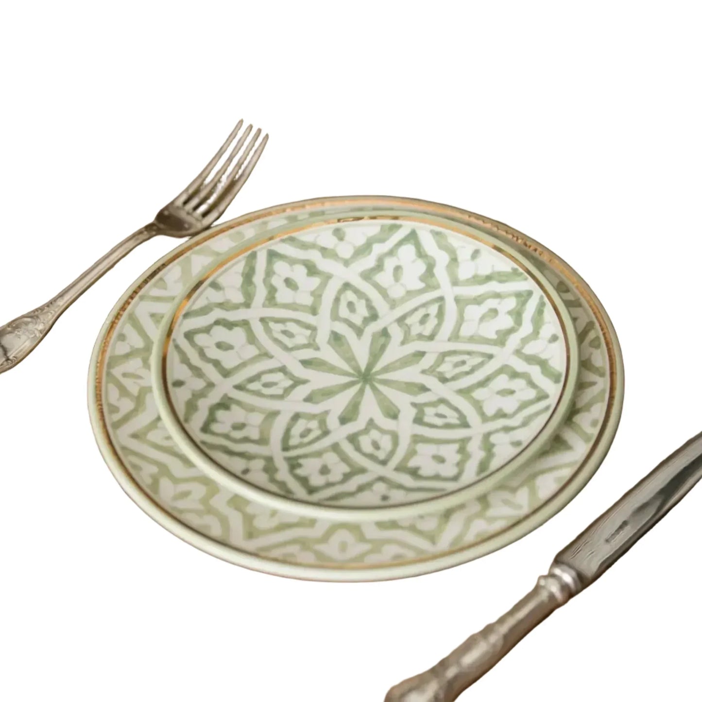 Dinner Plate - Fassia Mint Gold