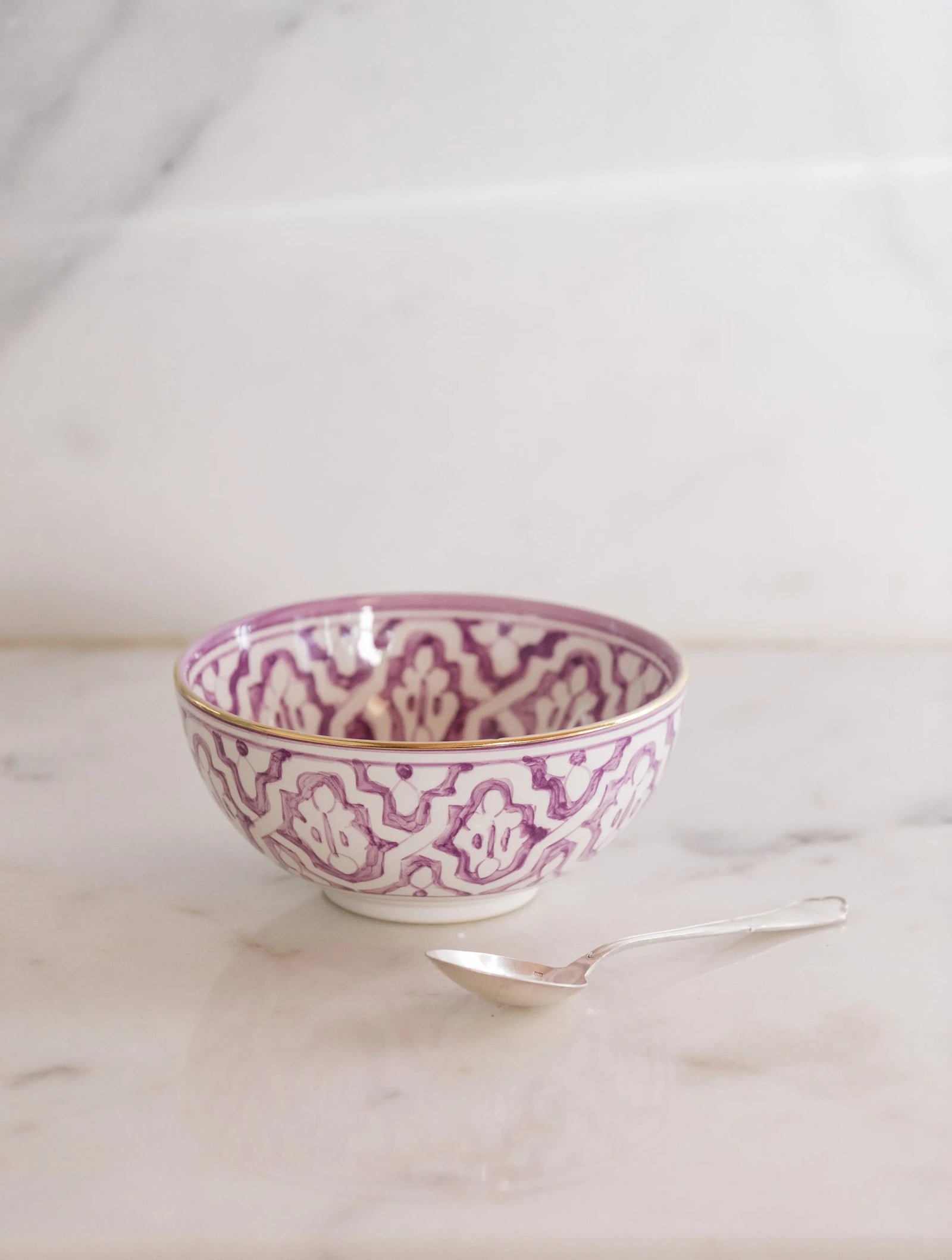 Round Bowl and Salad Bowl - Fassia Lilac Gold