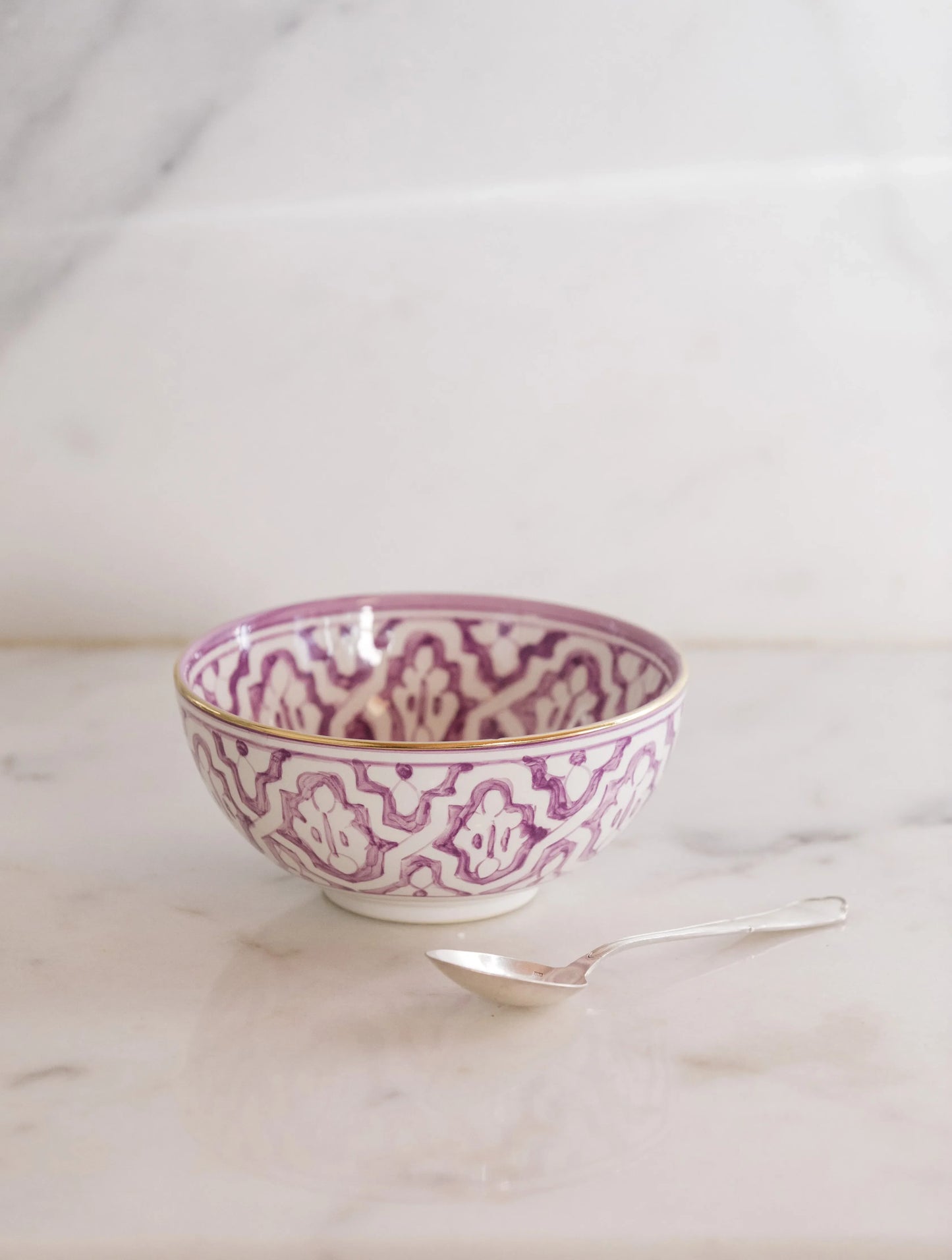 Round Bowl and Salad Bowl - Fassia Lilac Gold