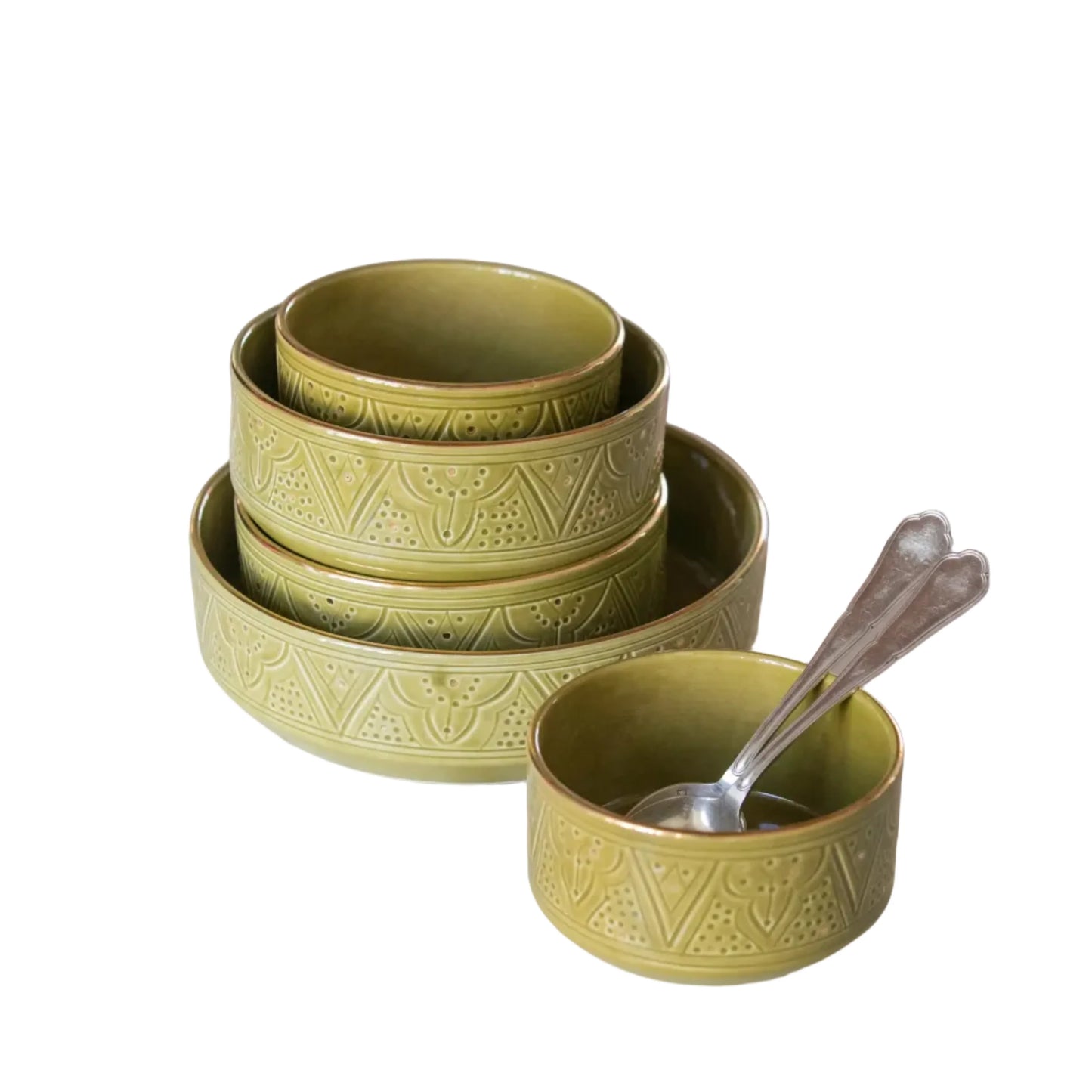 Straight Serving Plate - Khaki Gold Imprint