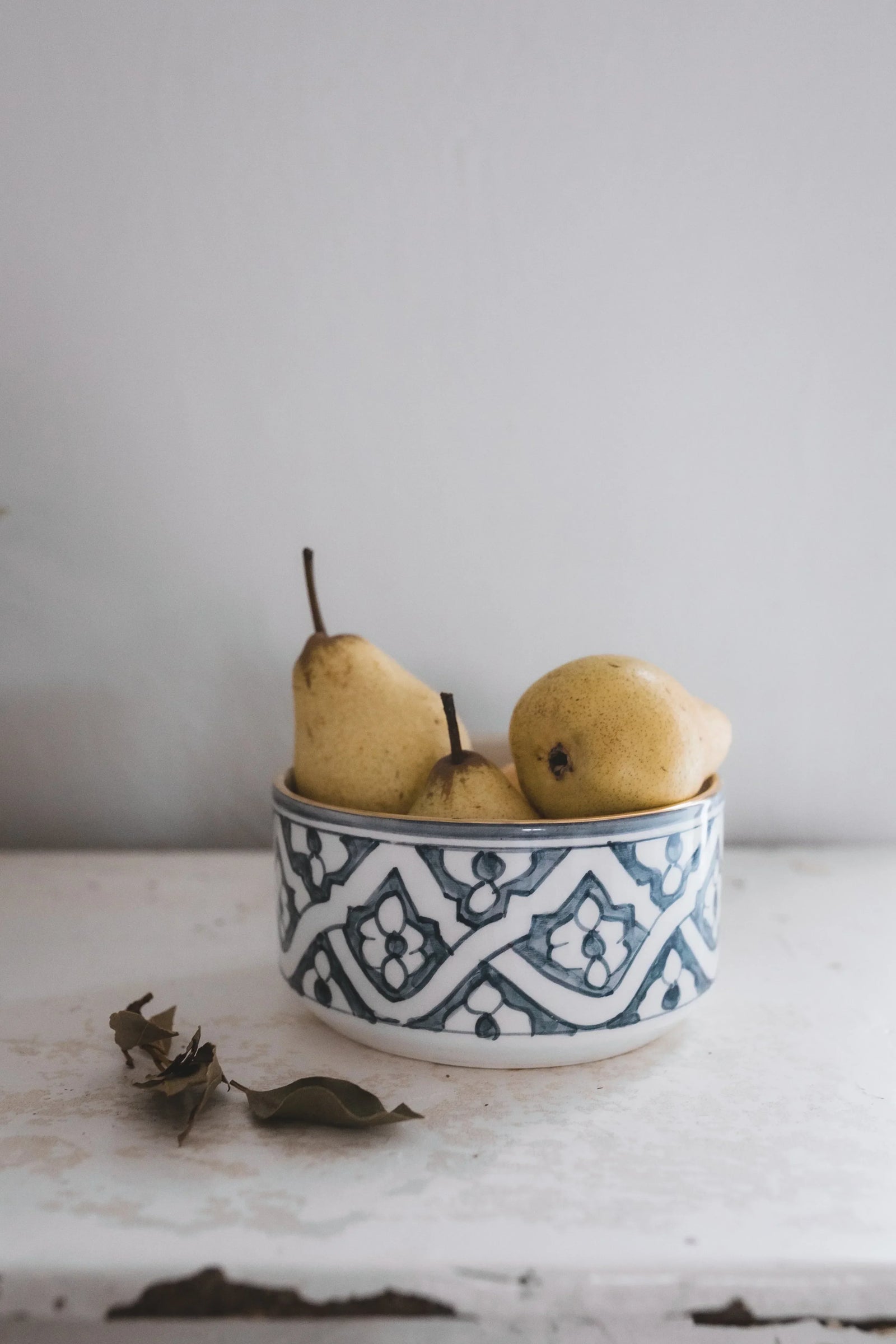 Straight Serving Plate - Fassia Blue Stone Gold