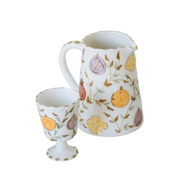 Large Stemmed Glass - Tutti Frutti Gold