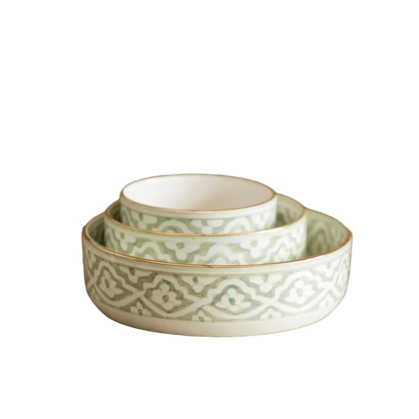 Straight Serving Plate - Fassia Mint Gold