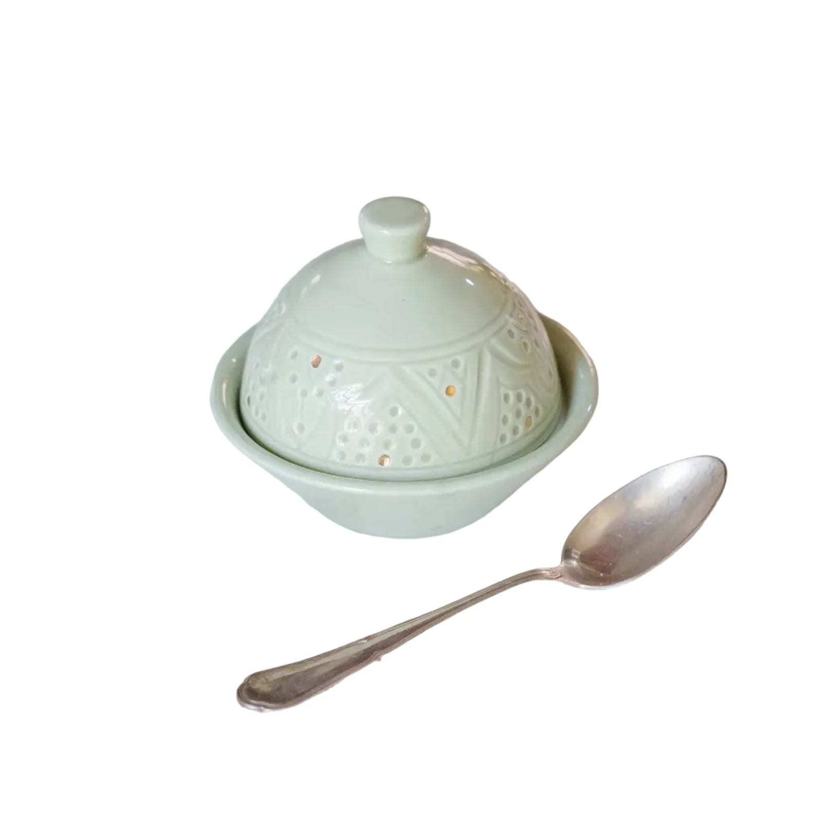 Sugar Bowl - Mint Gold Imprint