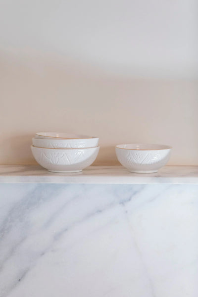Shallow Bowl - White Gold Imprint