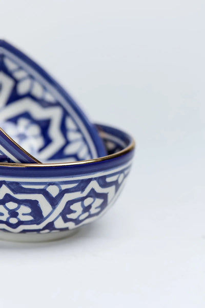 Shallow Bowl - Fassia Blue Majorelle Gold