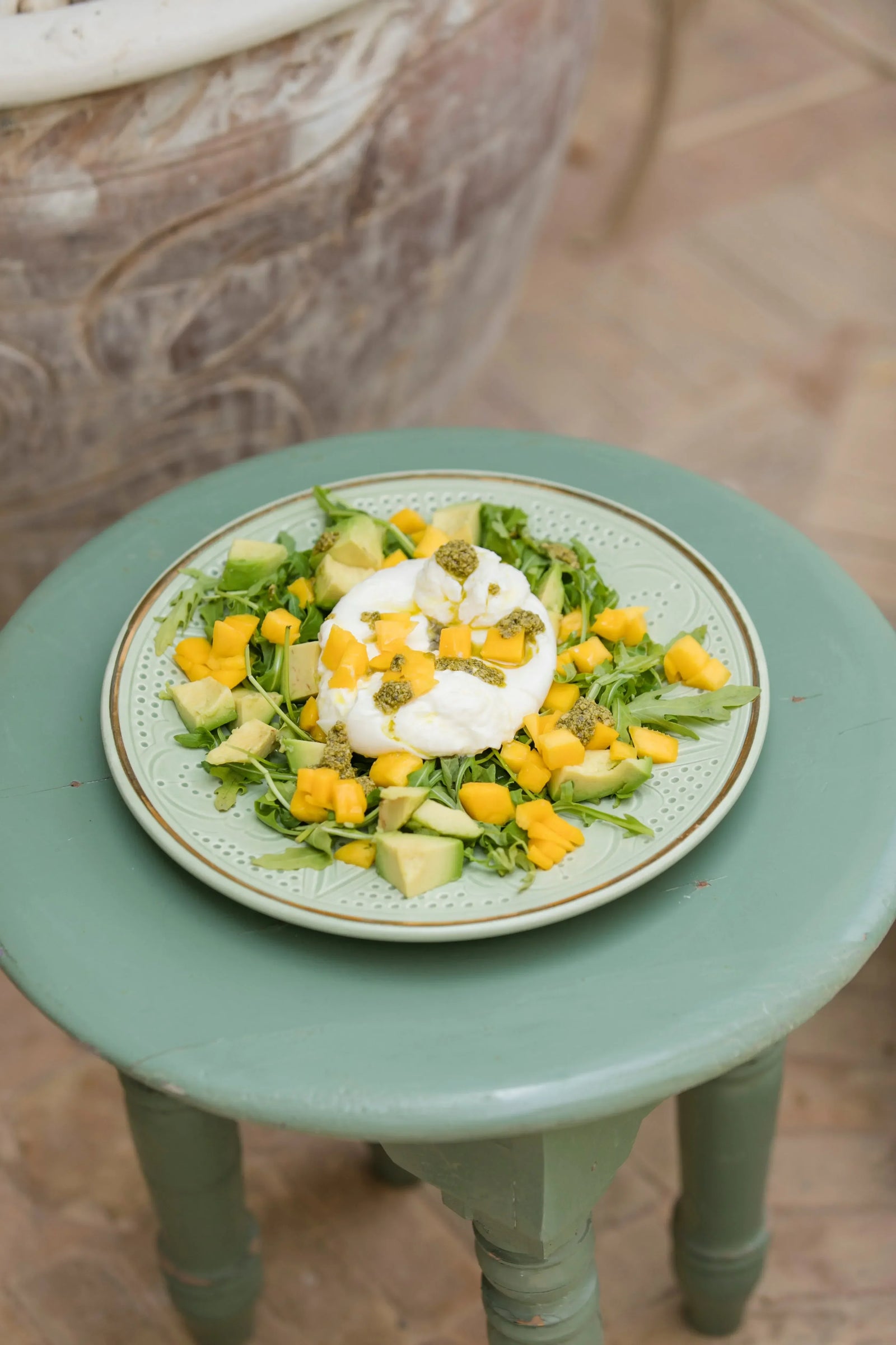 Dinner Plate - Mint Gold Imprint