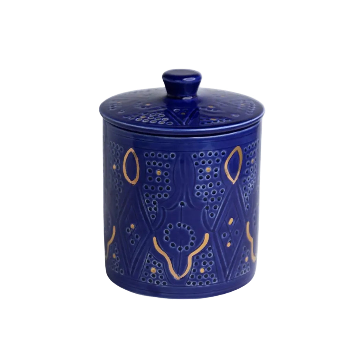 Boxes - Majorelle Blue Gold Print
