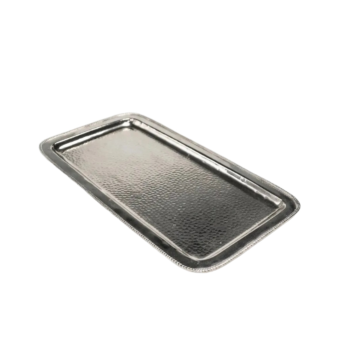 Long Hammered Serving Tray - Chabi Chic Vintage